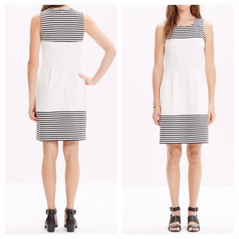 MADEWELL VERSE DRESS IN STRIPE 🖤🤍 - size XS